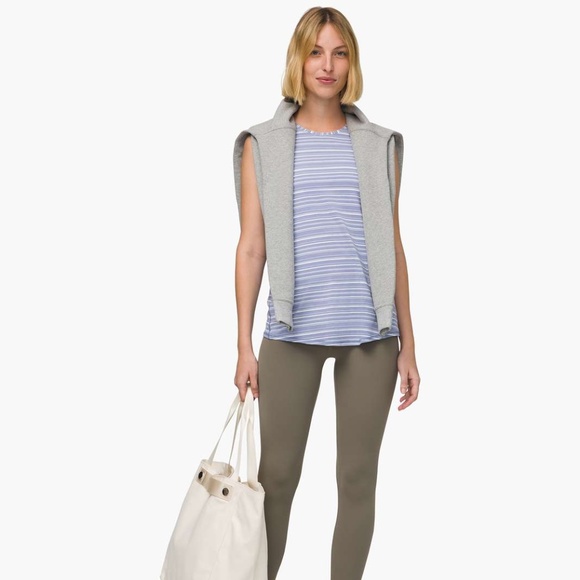 Lululemon • Blue & White Striped All Tied Up Racerback Tie Back Tank - Picture 4 of 9